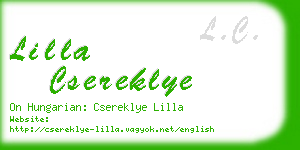 lilla csereklye business card